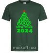 Мужская футболка NEW YEAR TREE 2024 Темно-зеленый фото