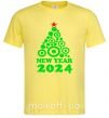 Мужская футболка NEW YEAR TREE 2024 Лимонный фото