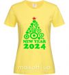 Жіноча футболка NEW YEAR TREE 2024 Лимонний фото