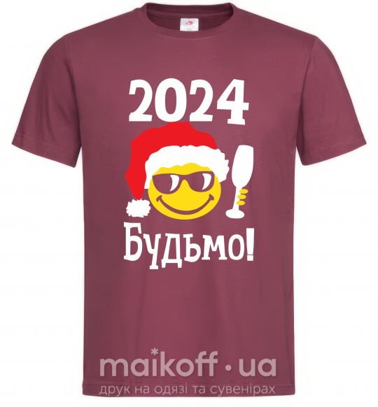 Мужская футболка 2024 Будьмо! Бордовый фото