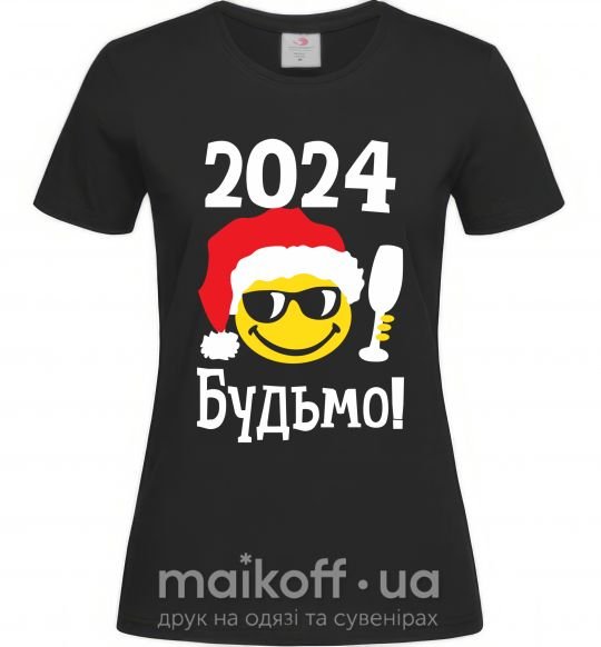 Жіноча футболка 2024 Будьмо! Чорний фото