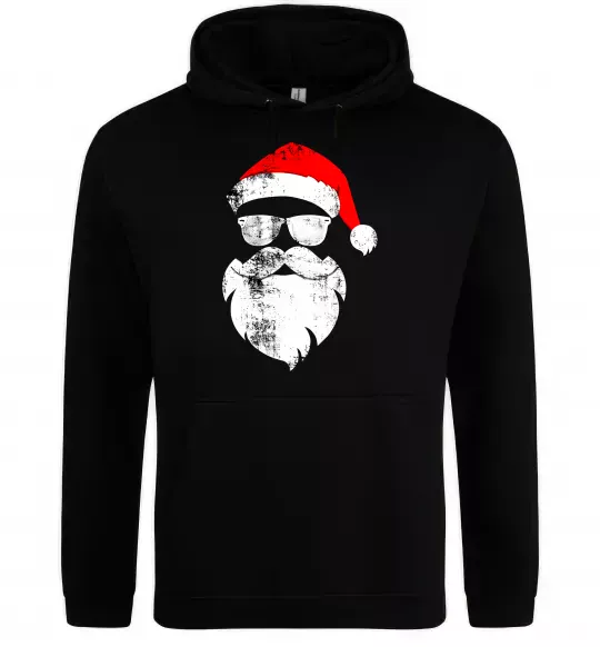 Чоловіча толстовка (худі) Санта хіпстер Чорний фото