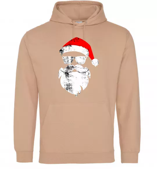 Чоловіча толстовка (худі) Санта хіпстер Пісочний фото
