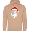 Чоловіча толстовка (худі) Санта хіпстер Пісочний Чоловіча толстовка (худі) Санта хіпстер Пісочний фото
