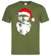 Мужская футболка Санта хіпстер Оливковый фото