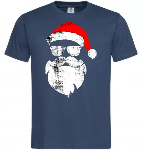 Мужская футболка Санта хіпстер Темно-синий фото