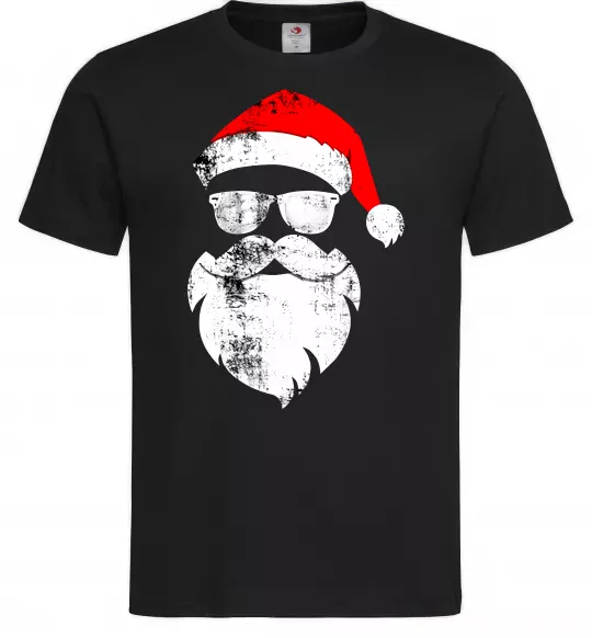 Мужская футболка Санта хіпстер Черный фото