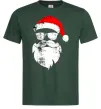 Мужская футболка Санта хіпстер Темно-зеленый фото