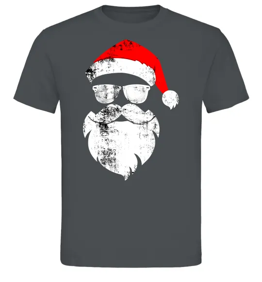 Мужская футболка Санта хіпстер Графит фото