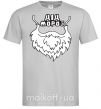 Мужская футболка Борода Діда Мороза Серый фото