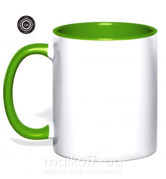 Чашка з кольоровою ручкою PLAYER Зелений фото