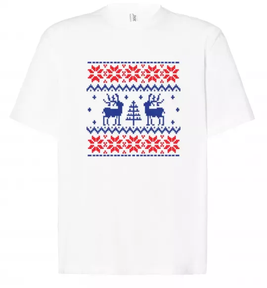 Футболка Оверсайз Олені Белый фото