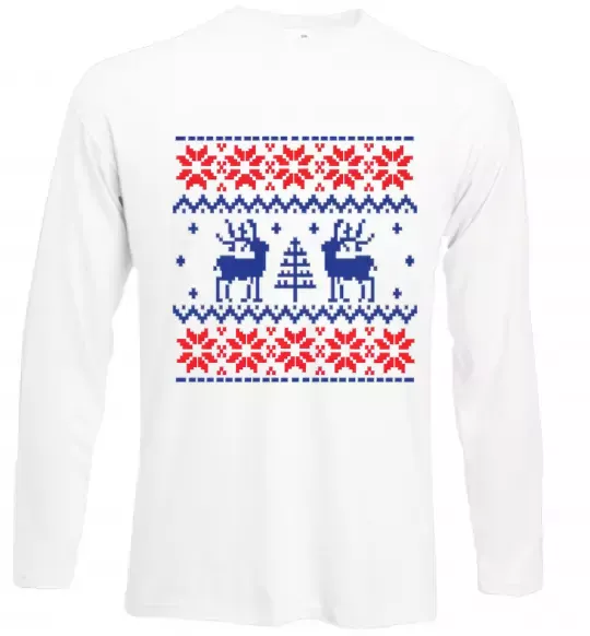 Лонгслив Олені Белый фото