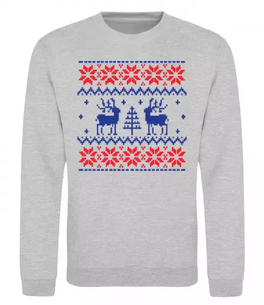 Свитшот Олені Серый меланж фото