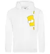 Женская толстовка (худи) BART IS LOOKING Белый фото