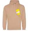 Женская толстовка (худи) BART IS LOOKING Песочный фото