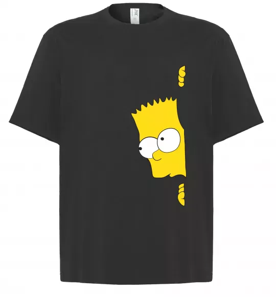 Футболка Оверсайз BART IS LOOKING Черный фото
