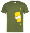 Мужская футболка BART IS LOOKING Оливковый фото