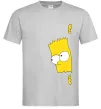 Мужская футболка BART IS LOOKING Серый фото