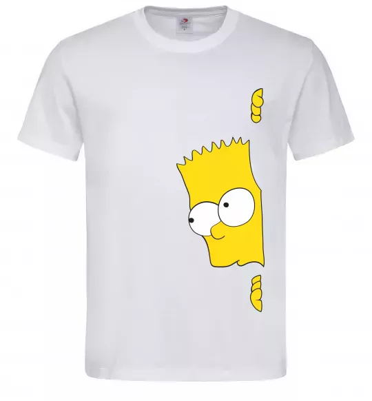 Мужская футболка BART IS LOOKING Белый фото