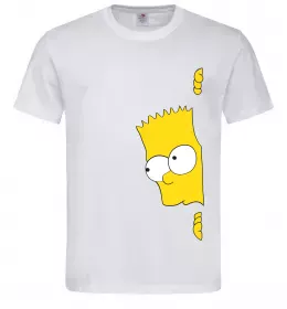 Чоловіча футболка BART IS LOOKING Білий фото