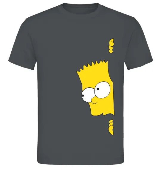 Мужская футболка BART IS LOOKING Графит фото