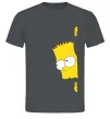 Мужская футболка BART IS LOOKING Графит фото