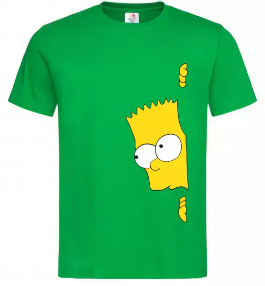 Мужская футболка BART IS LOOKING Зеленый фото