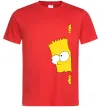 Мужская футболка BART IS LOOKING Красный фото