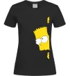 Женская футболка BART IS LOOKING Черный фото