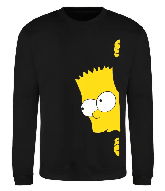 Свитшот BART IS LOOKING Черный фото