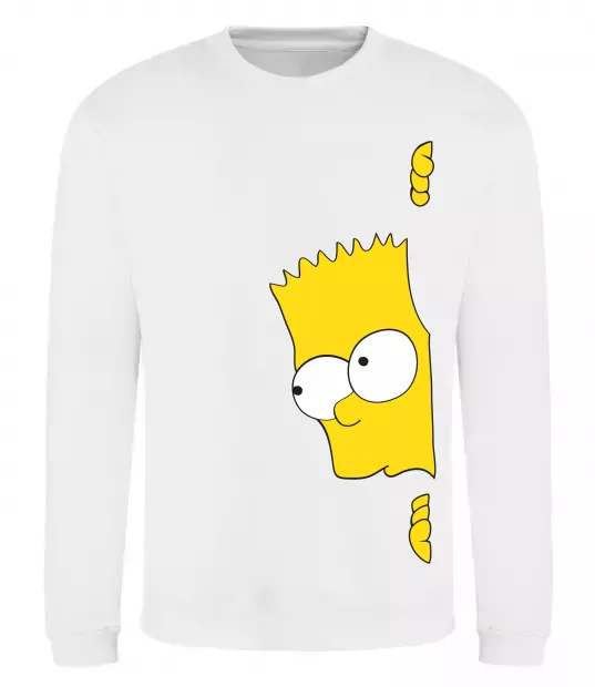 Свитшот BART IS LOOKING Белый фото