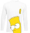 Лонгслів BART IS LOOKING Білий фото