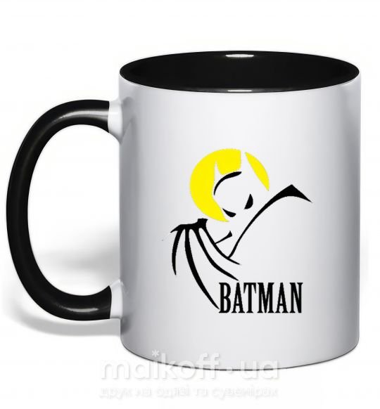 Чашка з кольоровою ручкою BATMAN MOON Чорний фото