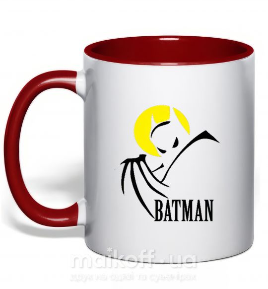 Чашка с цветной ручкой BATMAN MOON Красный фото