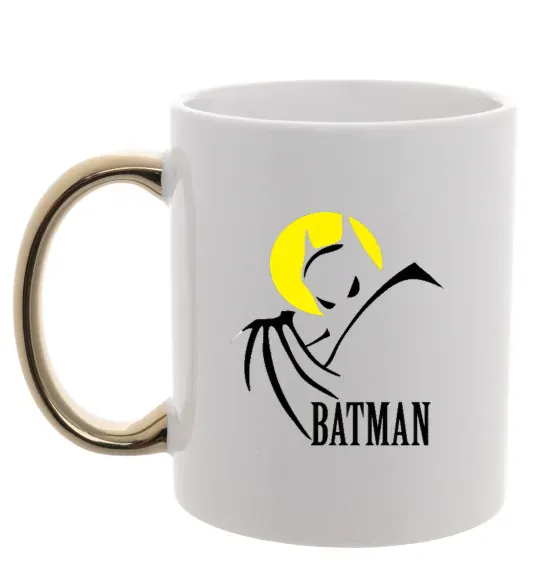 Чашка з кольоровою ручкою BATMAN MOON Золото фото