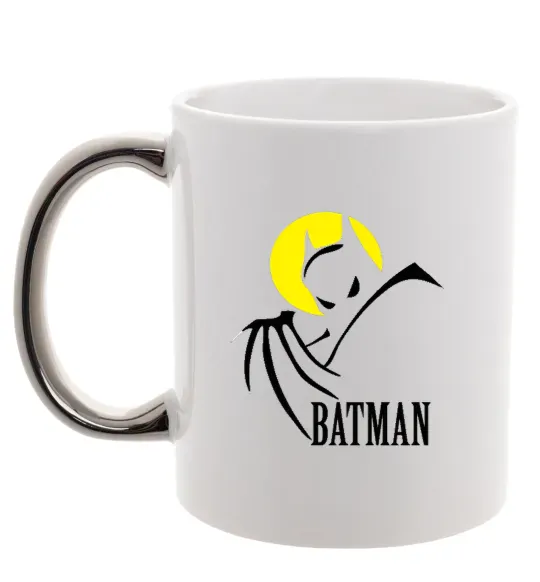 Чашка з кольоровою ручкою BATMAN MOON Срібло фото