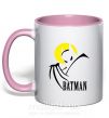 Чашка з кольоровою ручкою BATMAN MOON Ніжно рожевий фото