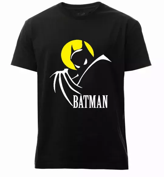 Чоловіча преміум футболка BATMAN MOON Чорний фото