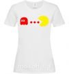 Женская футболка Pacman is chasing Белый фото