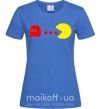 Женская футболка Pacman is chasing Ярко-синий фото