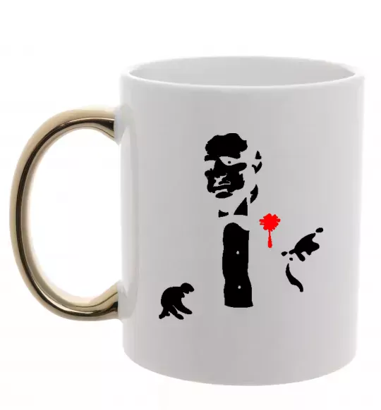 Чашка з кольоровою ручкою GOD FATHER Золото фото