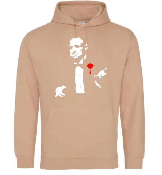 Женская толстовка (худи) GOD FATHER Песочный фото