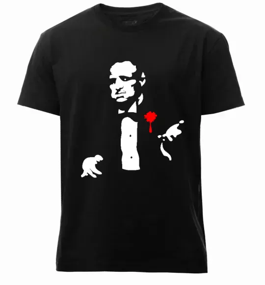 Мужская премиум футболка GOD FATHER Черный фото