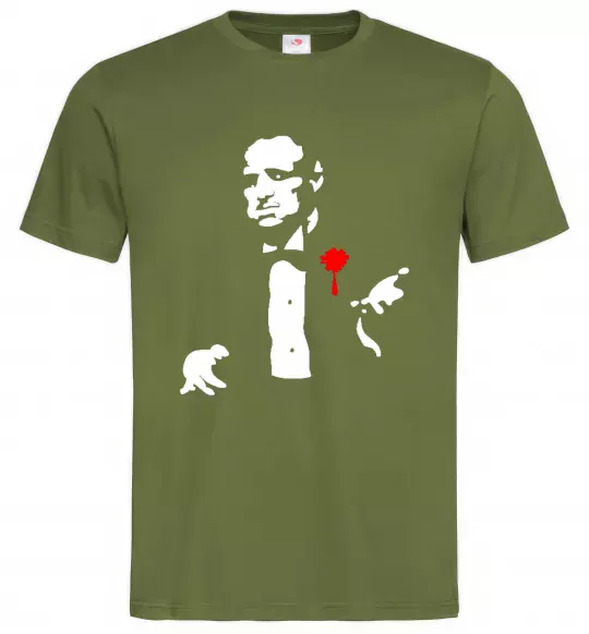 Чоловіча футболка GOD FATHER Оливковий фото