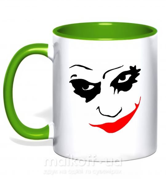 Чашка з кольоровою ручкою JOKER Smile Зелений фото