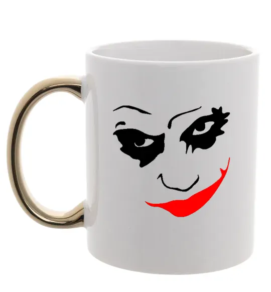 Чашка з кольоровою ручкою JOKER Smile Золото фото