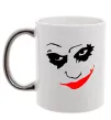 Чашка з кольоровою ручкою JOKER Smile Срібло Чашка з кольоровою ручкою JOKER Smile Срібло фото