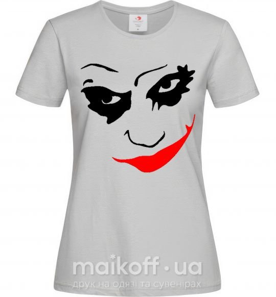 Женская футболка JOKER Smile Серый фото