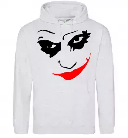 Мужская толстовка (худи) JOKER Smile Серый меланж фото